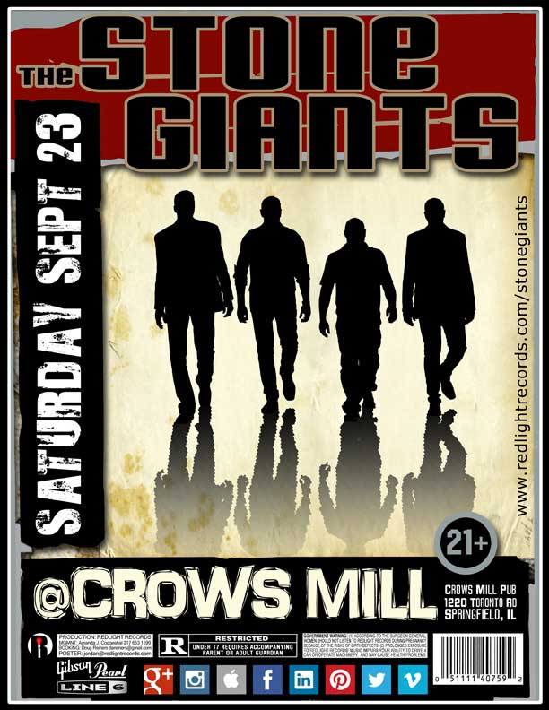 The Stone Giants band poster Grunge Walk