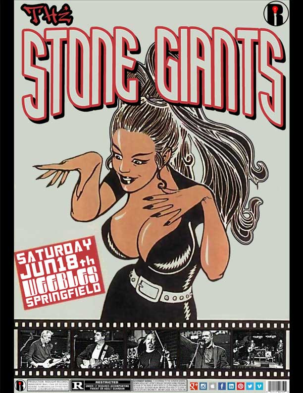 The Stone Giants band poster Faster Pussycat