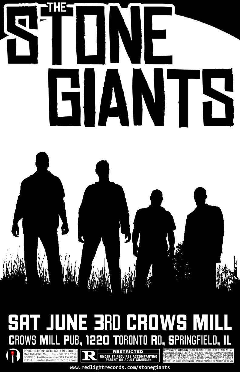 The Stone Giants band poster Silohuette