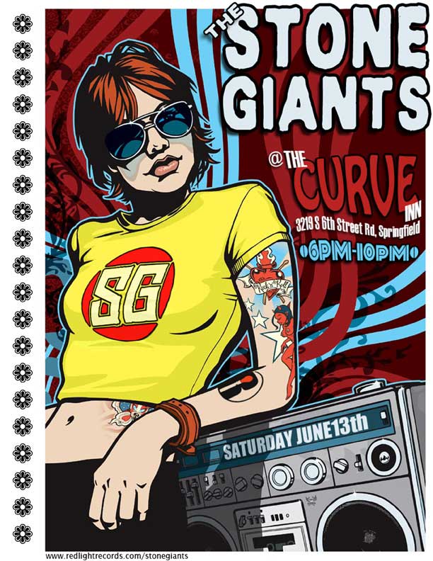 The Stone Giants band poster Boom Box